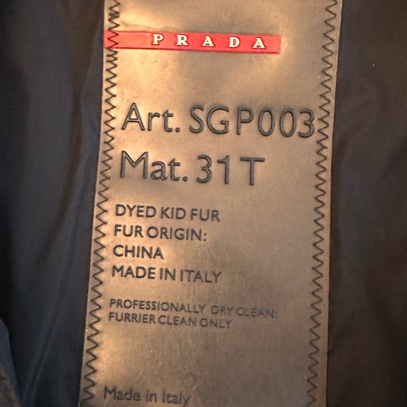 PRADA black kid fur jacket. Unisex. Small men’s / medium women’s. - Picture 12 of 17